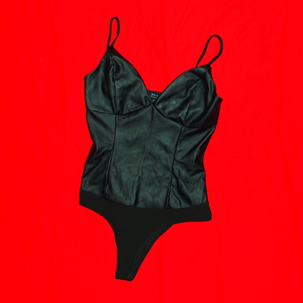 Leather One-Piece by Privy (Size Medium)